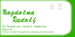 magdolna rudolf business card